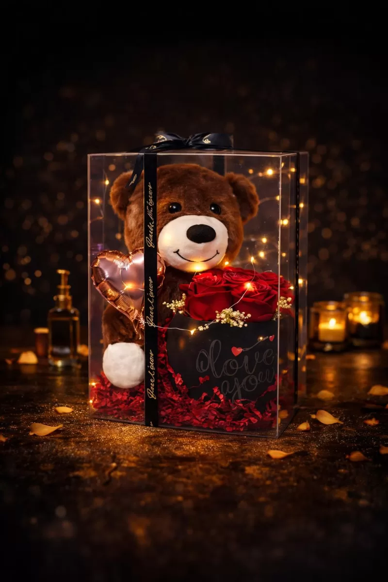 Ayıcık Ve Gül Kutusus