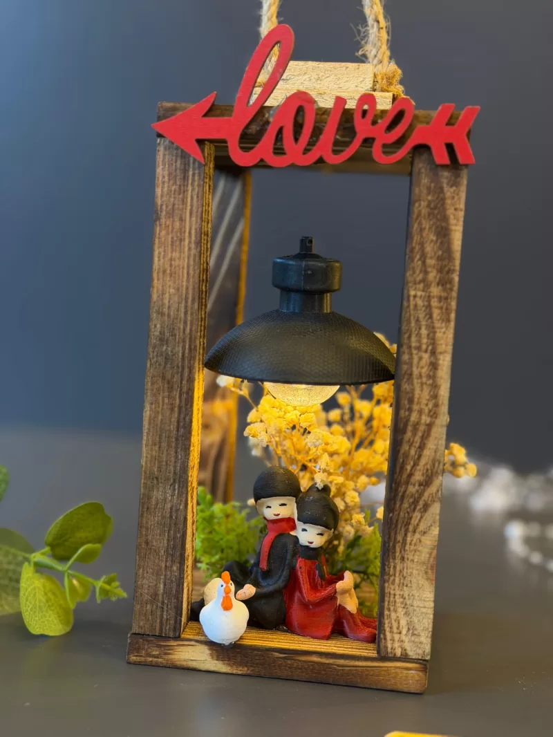 Işıklı Ahşap Dekor Hediyelik