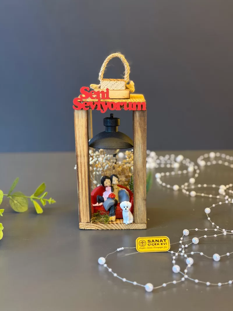 Işıklı Ahşap Dekor Hediyelik