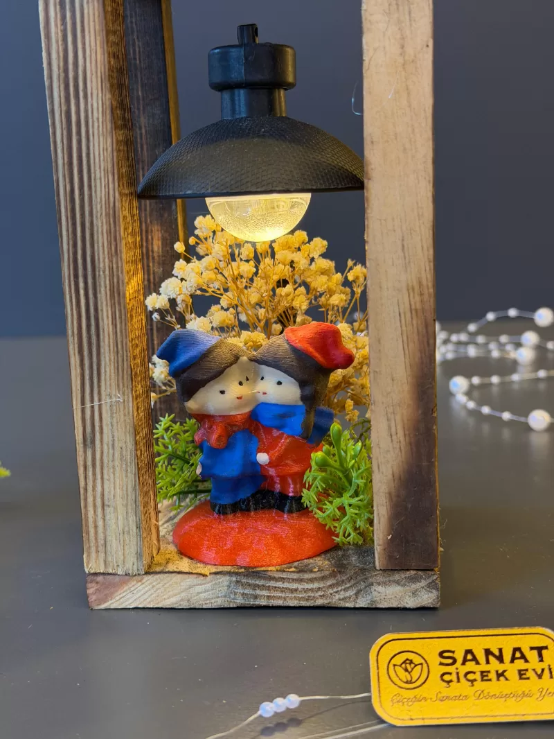 Işıklı Ahşap Dekor Hediyelik