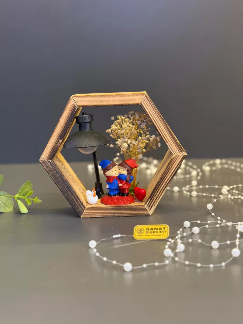 Işıklı Ahşap Dekor Hediyelik