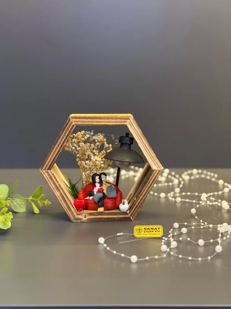 Işıklı Ahşap Dekor Hediyelik