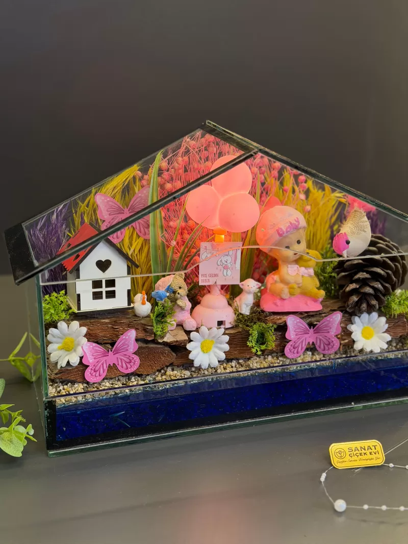 Cam Ev  Kız Bebek Teraryum