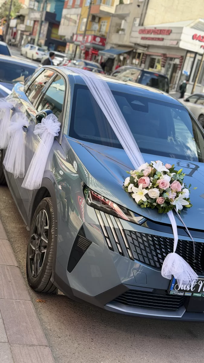 Yapay Papatya Yazılı Standart Araç Süsleme