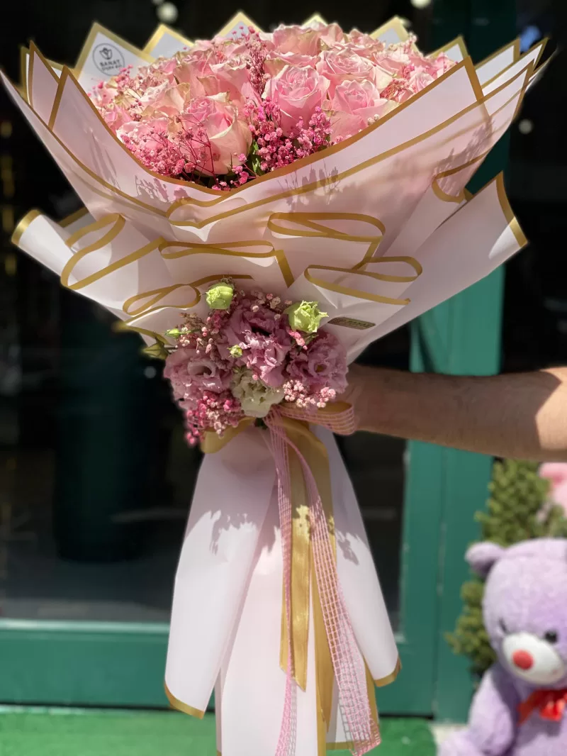 41 Pembe Gül Buketi