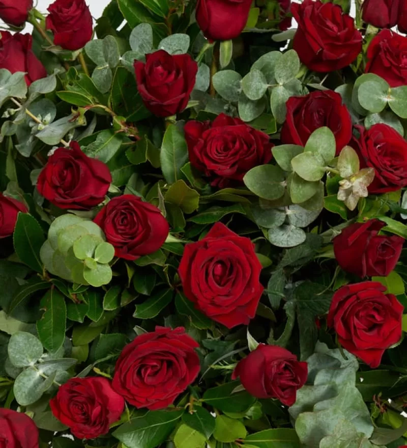 Kırmızı Güllerden Hazırlanmış Ferforje Aranjmanı