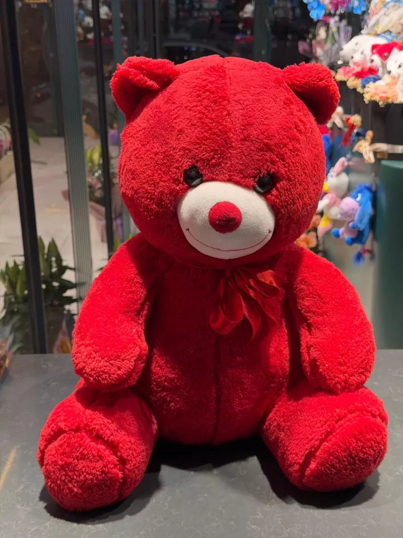 55 Cm Kırmızı Peluş Ayıcık