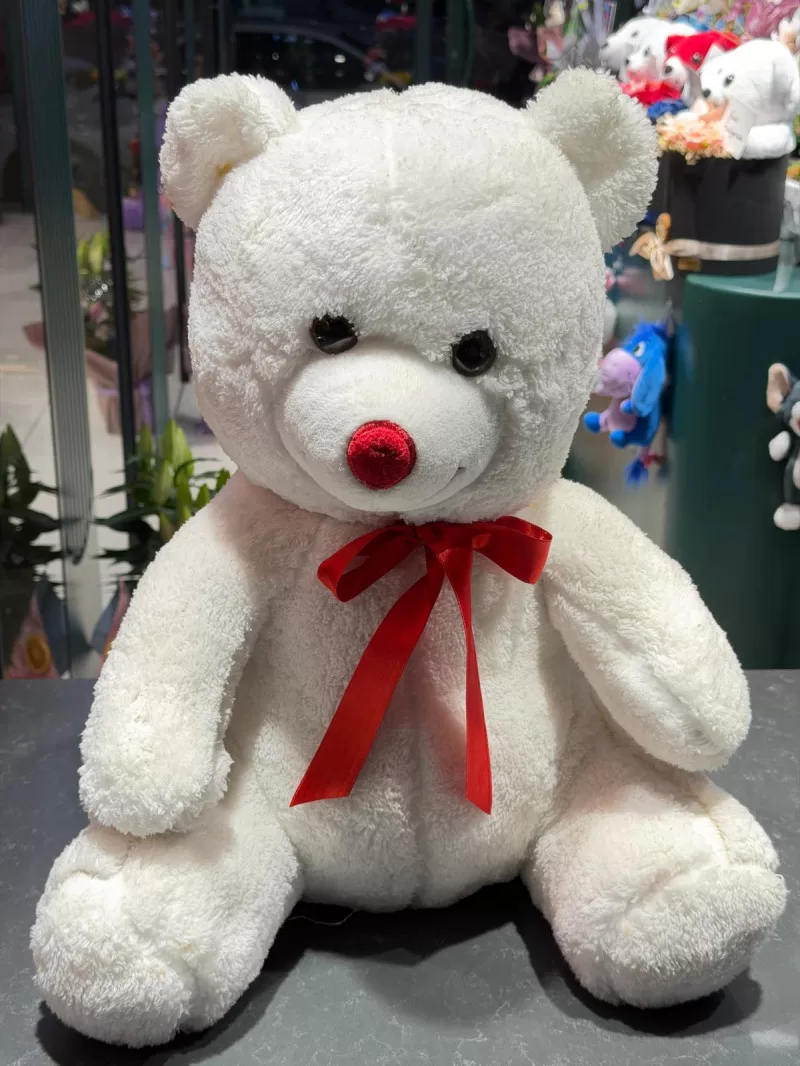 55 Cm Beyaz  Peluş Ayıcık