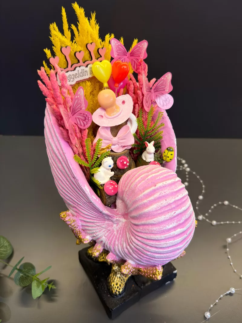 Salyangoz Vazoda KızBebek Teraryum