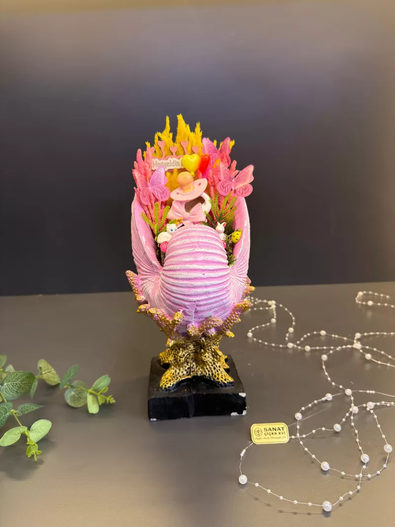 Salyangoz Vazoda KızBebek Teraryum